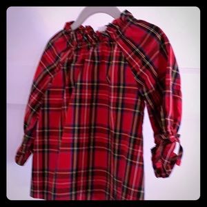 Red plaid girls shirt